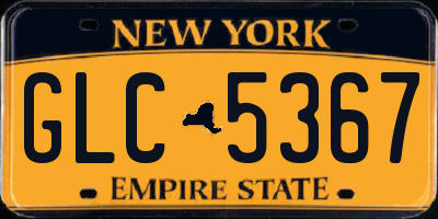 NY license plate GLC5367