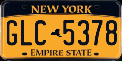 NY license plate GLC5378