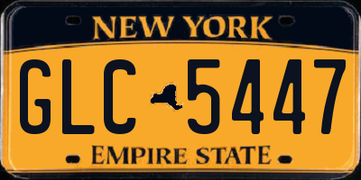 NY license plate GLC5447