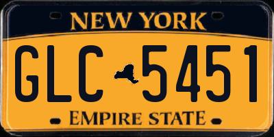 NY license plate GLC5451
