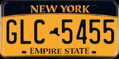 NY license plate GLC5455