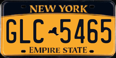 NY license plate GLC5465