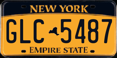 NY license plate GLC5487