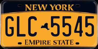 NY license plate GLC5545