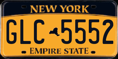 NY license plate GLC5552