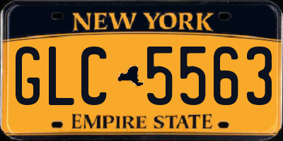 NY license plate GLC5563