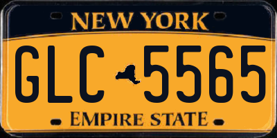 NY license plate GLC5565