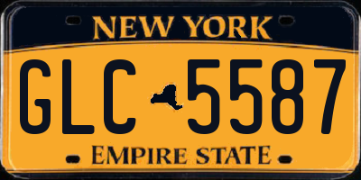 NY license plate GLC5587