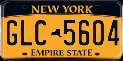 NY license plate GLC5604