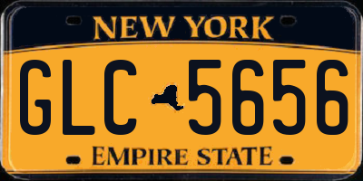 NY license plate GLC5656