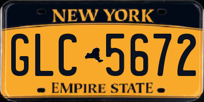 NY license plate GLC5672