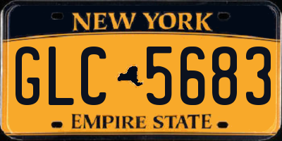 NY license plate GLC5683