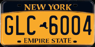 NY license plate GLC6004