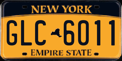 NY license plate GLC6011