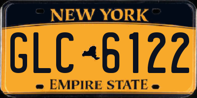 NY license plate GLC6122