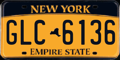 NY license plate GLC6136