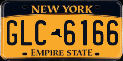 NY license plate GLC6166