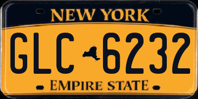 NY license plate GLC6232