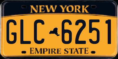 NY license plate GLC6251