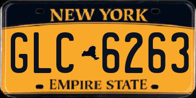 NY license plate GLC6263