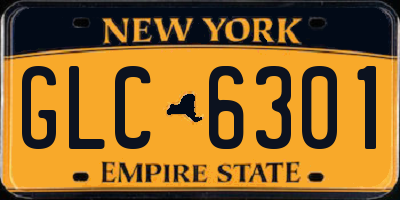 NY license plate GLC6301