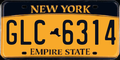 NY license plate GLC6314