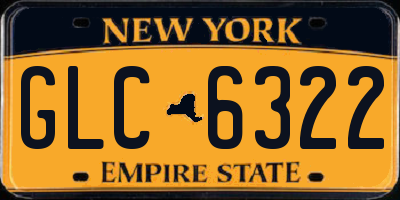 NY license plate GLC6322