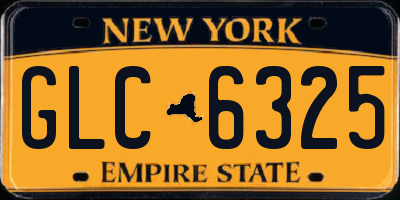 NY license plate GLC6325