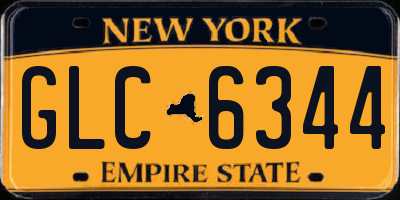 NY license plate GLC6344