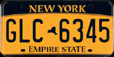 NY license plate GLC6345