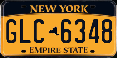 NY license plate GLC6348