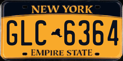 NY license plate GLC6364