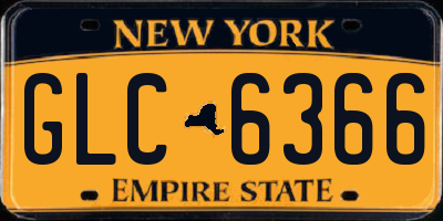 NY license plate GLC6366