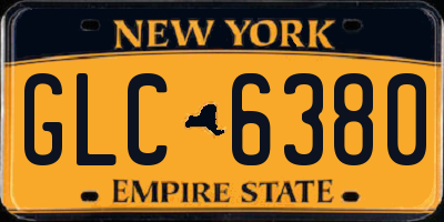 NY license plate GLC6380