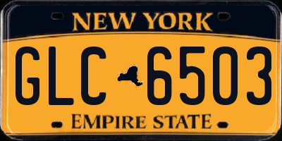 NY license plate GLC6503