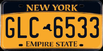 NY license plate GLC6533