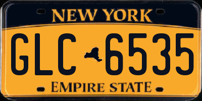 NY license plate GLC6535