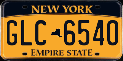 NY license plate GLC6540