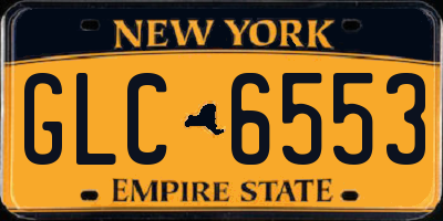 NY license plate GLC6553