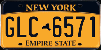 NY license plate GLC6571