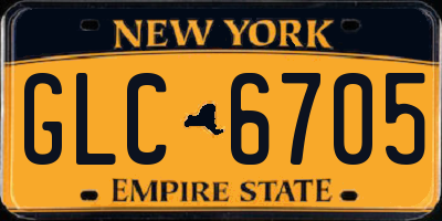 NY license plate GLC6705
