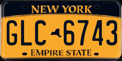 NY license plate GLC6743