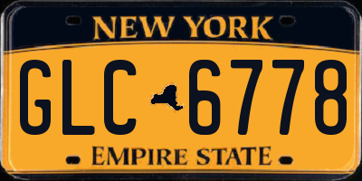 NY license plate GLC6778