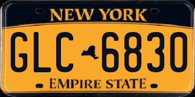 NY license plate GLC6830