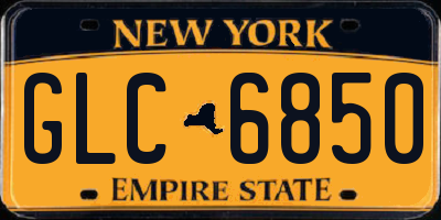 NY license plate GLC6850