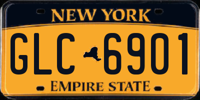 NY license plate GLC6901