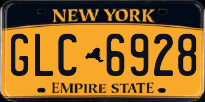 NY license plate GLC6928