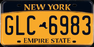 NY license plate GLC6983