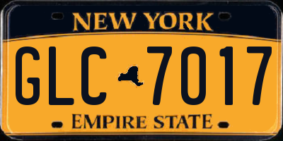 NY license plate GLC7017