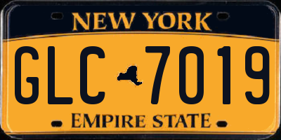 NY license plate GLC7019